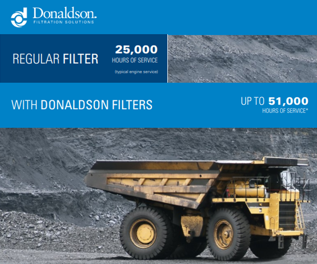 Case study of Donaldson on Donaldson filters as best filter for heavy equipment in mining and construction.